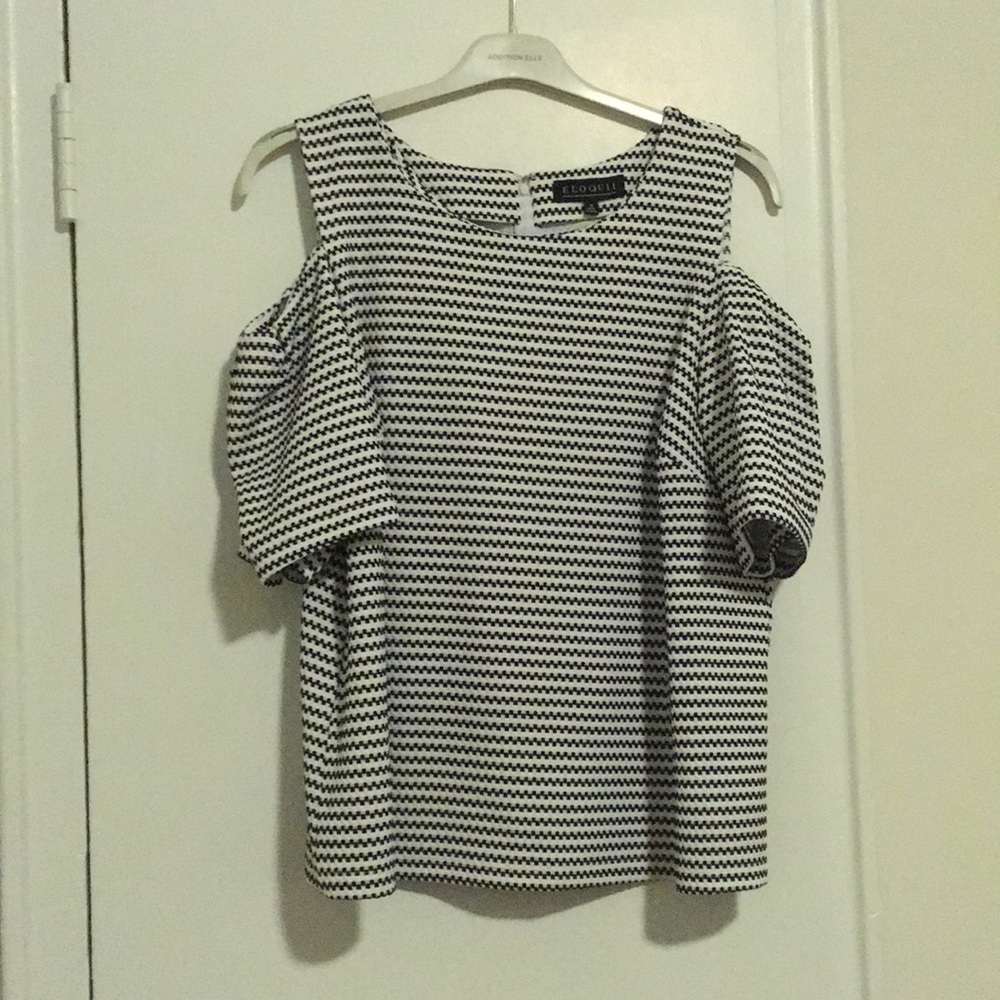 NWOT Eloquii black white top size18